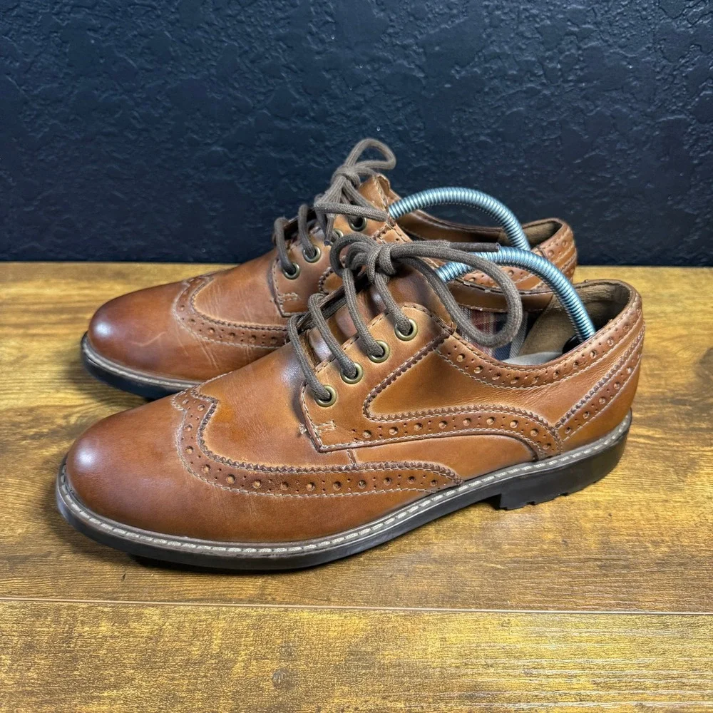 Clarks Batcombe Lord 261293517070 Brown Leather Wingtip Brogue Mens Size 8